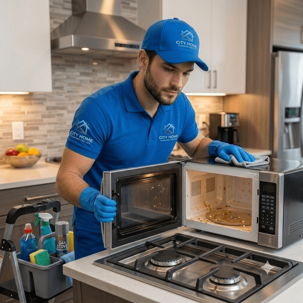 Microwave cleaning